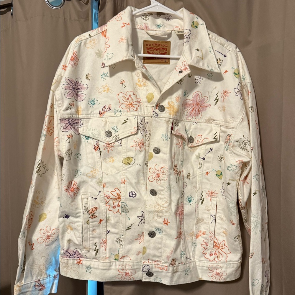 Levi's 90s pattern oversized trucker jacket